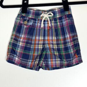 Polo Ralph Lauren Plaid Swim Trunks Toddler Boys Size 18 Months